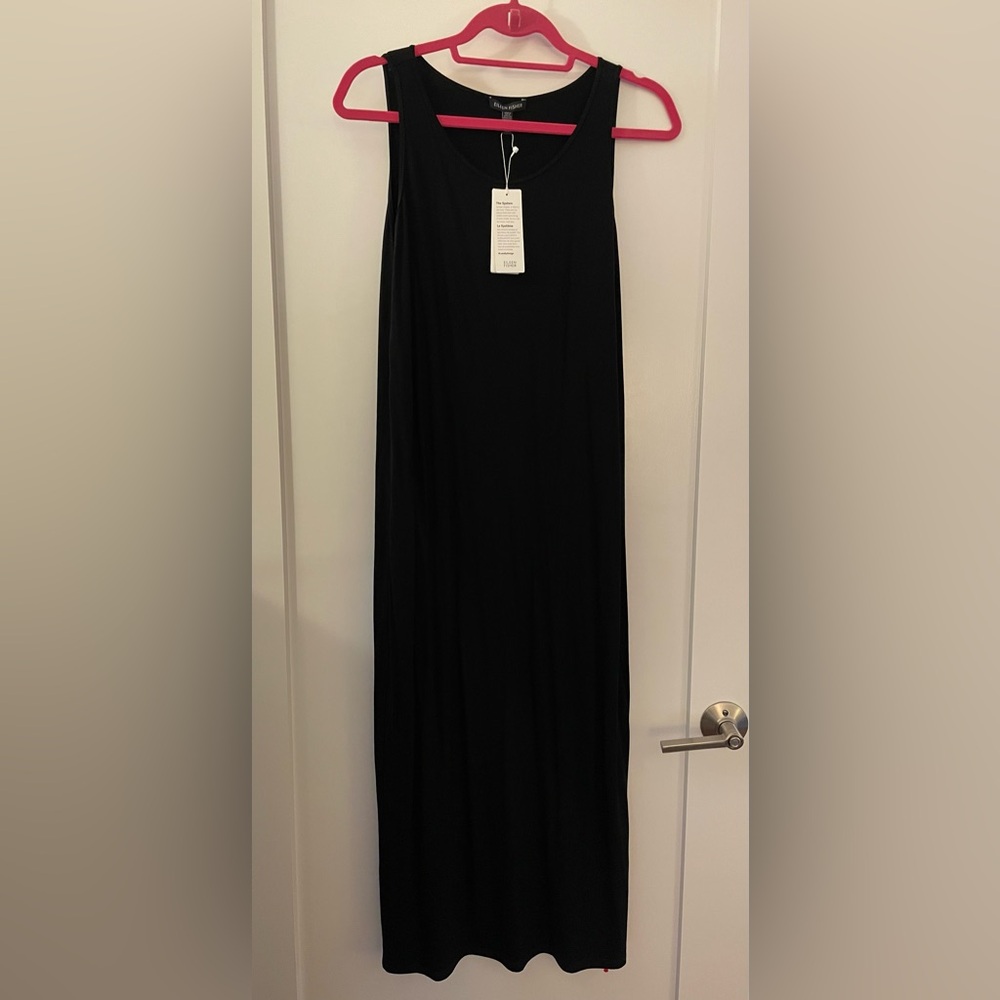NWT Eileen Fisher Black Sleeveless Dress M